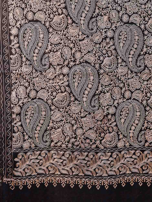 Women's Aari Embroidery Wool Shawl
